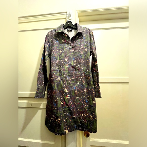 Samantha Pleet Alice Wonderland tie back shirt dress size 10 - Picture 3 of 16